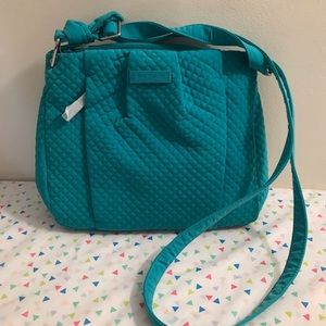 Vera Bradley Turquoise Sea Hadley Crossbody. NWT